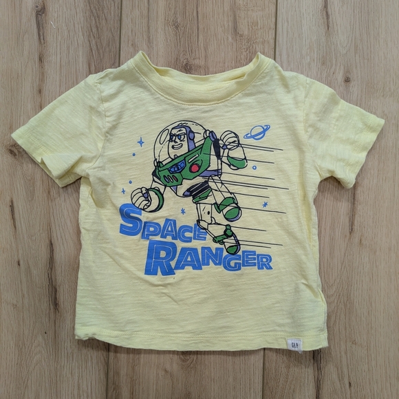 Disney GAP Buzz Lightyear Space Ranger Kids Yellow T-Shirt - Picture 1 of 5